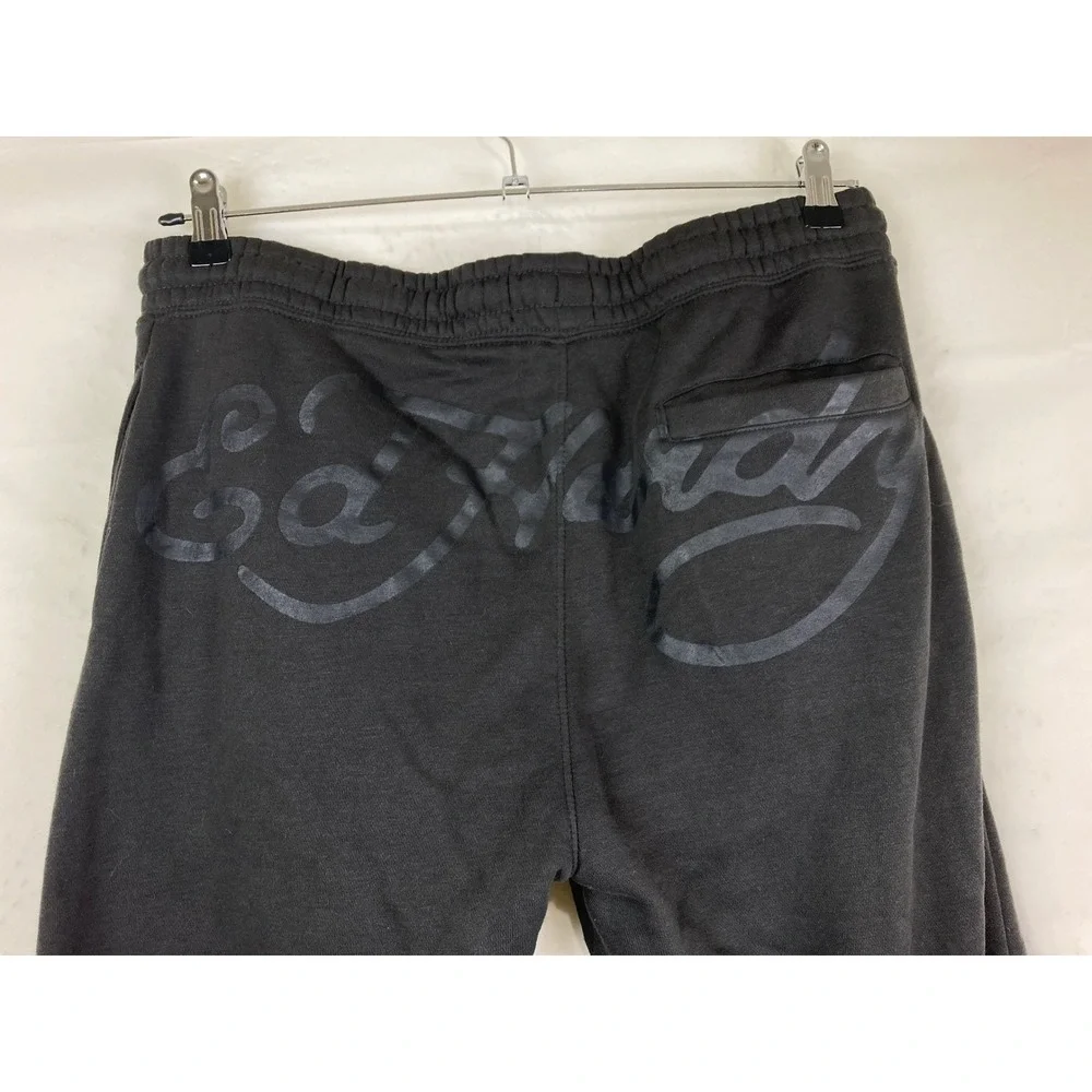 Ed Hardy Sweatpants Men L Black Panther Tattoo Graphic Joggers Grunge Streetwear